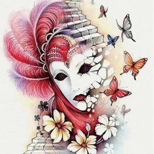 Схема вышивки «Маска»