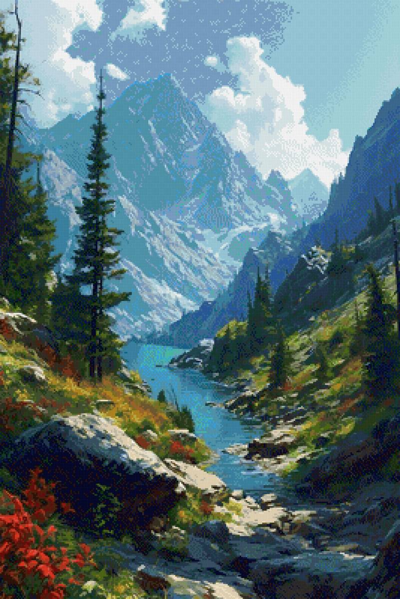 Горы. Ручей 2 - горы - предпросмотр