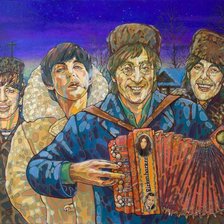 Схема вышивки «Beatles в деревне»