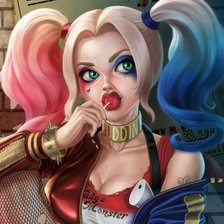 Схема вышивки «Харли Квинн»