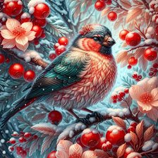 Схема вышивки «птица»