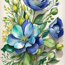 Схема вышивки «цветы»