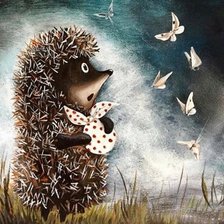 Схема вышивки «ежик в тумане»