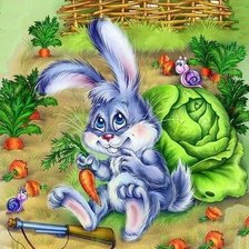 Схема вышивки «зайка»