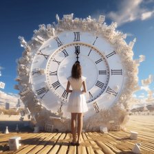 Схема вышивки «Идущая во время»