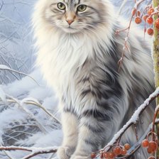 Схема вышивки «Кот»