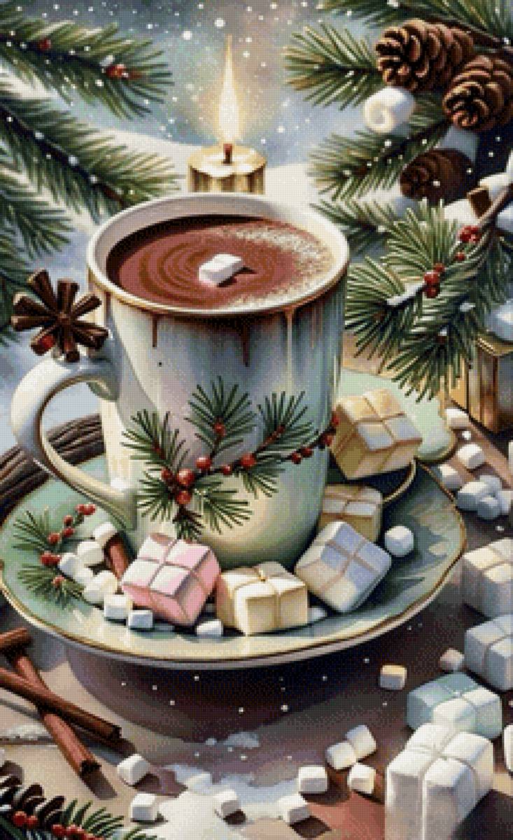 новогодняя чашка кофе - кофе, натюрмотр - предпросмотр