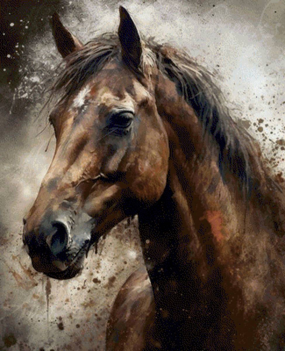 Лошадь. Акварель - художники - предпросмотр