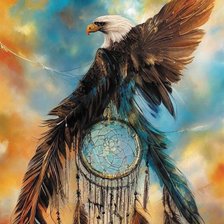 Схема вышивки «Ловец снов. Акварель»