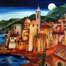 Схема вышивки «пейзаж»