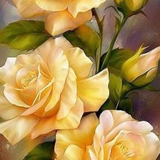 Схема вышивки «Желтые розы»