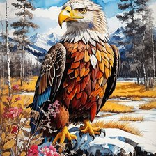 Схема вышивки «орел»