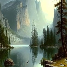 Схема вышивки «Туман. Горы»