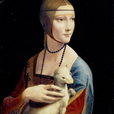 Схема вышивки «Дама с горностаем»