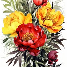 Схема вышивки «цветы»