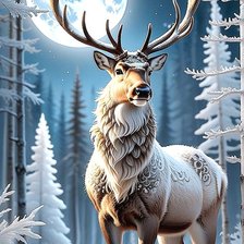 Схема вышивки «олень»