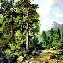 Схема вышивки «горный ручей»