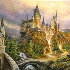 Схема вышивки «Хогвартс»