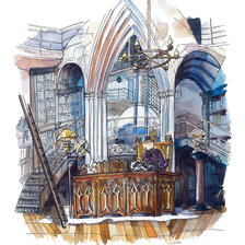 Схема вышивки «Кабинет Дамблдора»