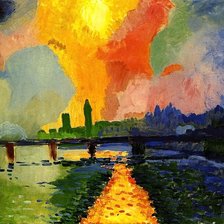 Схема вышивки «Андре Дерен Мост Чаринг-Кросс»