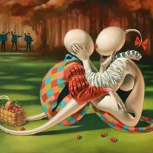 Схема вышивки «Майкл Шеваль Клубничное поле»