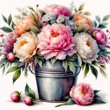 Схема вышивки «Bujori»