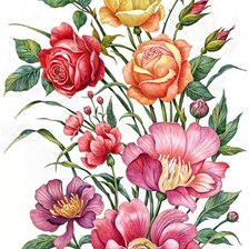 Схема вышивки «цветы»