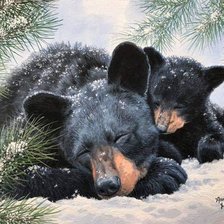 Схема вышивки «Мишки. Абрахам Хантер»