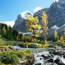 Схема вышивки «Ранняя осень в горах»