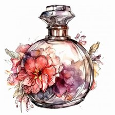 Схема вышивки «Цветы акварель бордо»