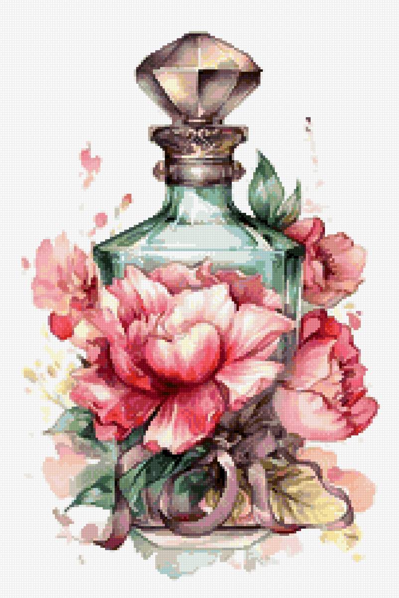 Цветы акварель розовые - предпросмотр