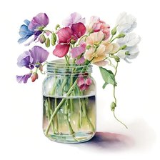 Схема вышивки «Горошек акварель»