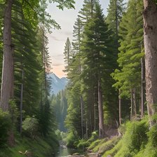 Схема вышивки «Лесной пейзаж»