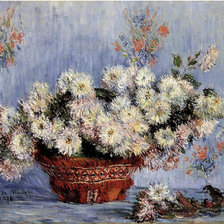 Схема вышивки «Хризантемы -Клод Моне»