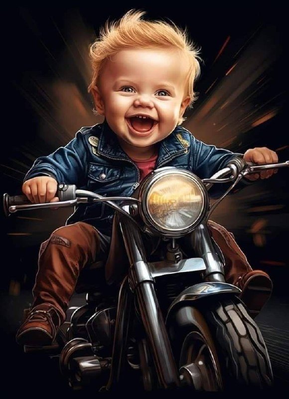Юный мотоциклист - оригинал