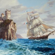 Схема вышивки «У скал»