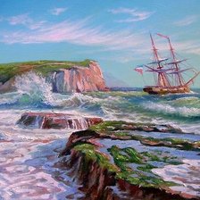 Схема вышивки «Калифорнийский берег»