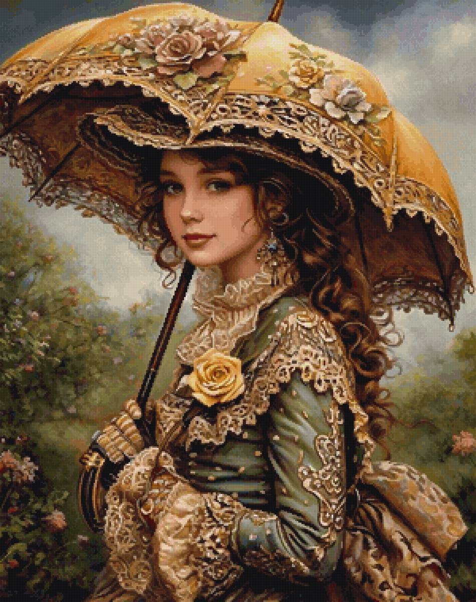 Зонтик - девушка - предпросмотр