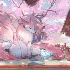 Схема вышивки «Яэ Мико и Гань Юй»