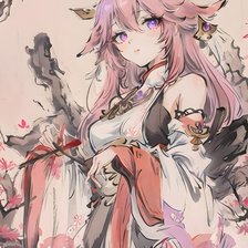 Схема вышивки «Яэ Мико»