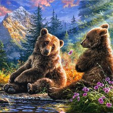 Схема вышивки «у реки»