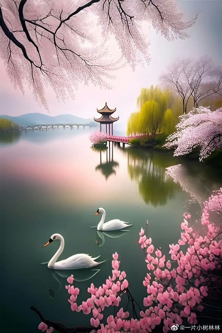 Лебеди - лебеди, природа - оригинал