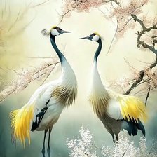 Схема вышивки «Цапли»