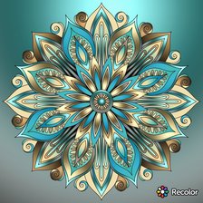 Мандала бирюза