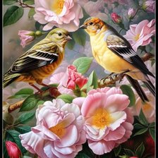 Схема вышивки «Птицы»