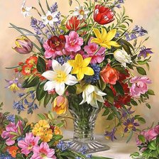 Схема вышивки «Букет в вазе»