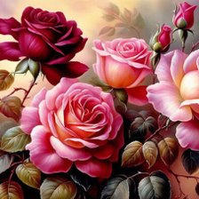 Схема вышивки «Розы»