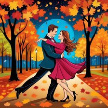 Схема вышивки «Осенний вальс»