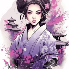 Схема вышивки «Этюд в сиреневых тонах»