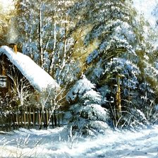 Схема вышивки «зима»